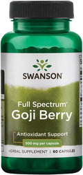 Swanson Goji Berry Wolfberry 500 mg – 60 Cápsulas