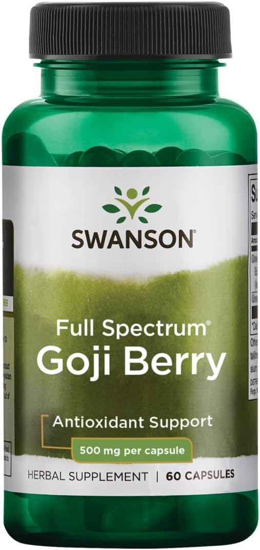 Swanson Goji Berry Wolfberry 500 mg – 60 Cápsulas