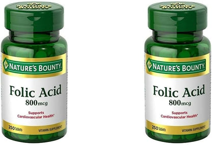 Nature's Bounty Ácido Fólico 800 mcg, – El ácido fólico contribuye a la formación normal de las células sanguíneas. – Image 2