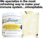 Sufficient-C Vitamina C en Alta Dosis No-GMO - Mezcla para Bebida Sabor Limón y Melocotón 250g (Pack de 2)