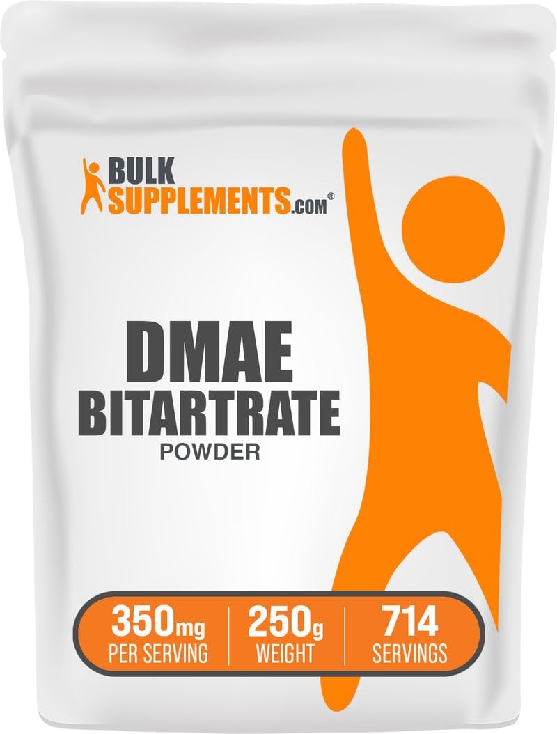 DMAE Bitartrato en Polvo - 500g - Suplemento de Dimetilaminoetanol - Sin Sabor y Sin Gluten