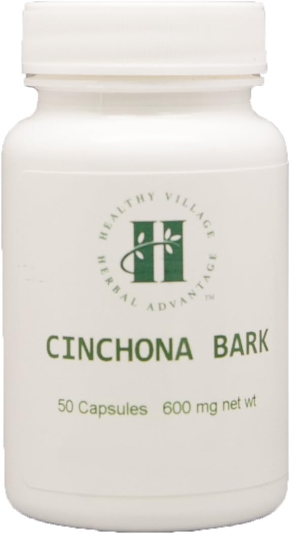 Cápsulas de Corteza de Quina 600mg - Polvo Puro de Corteza de Quina Sin Rellenos ni Aglutinantes (50 Cápsulas)