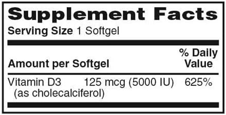 Vitamina D3 Alta Potencia 2000 UI, 100 Softgels por Frasco, Pack de 2