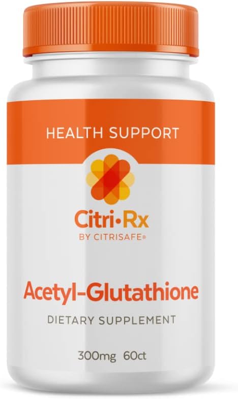 CitriRx Acetyl Glutathione - 300mg, 60 Cápsulas - Suministro para 2 Meses