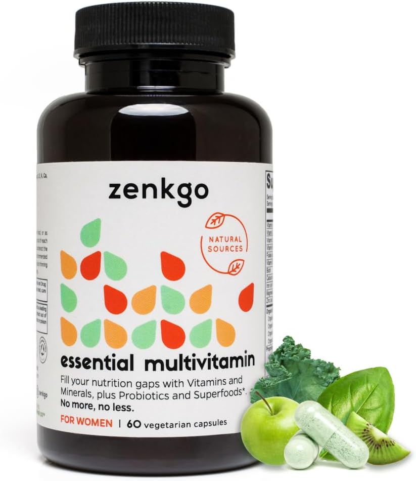 Zenkgo Multivitamínico para Mujeres con Probióticos + Alimentos Integrales (60 comprimidos)
