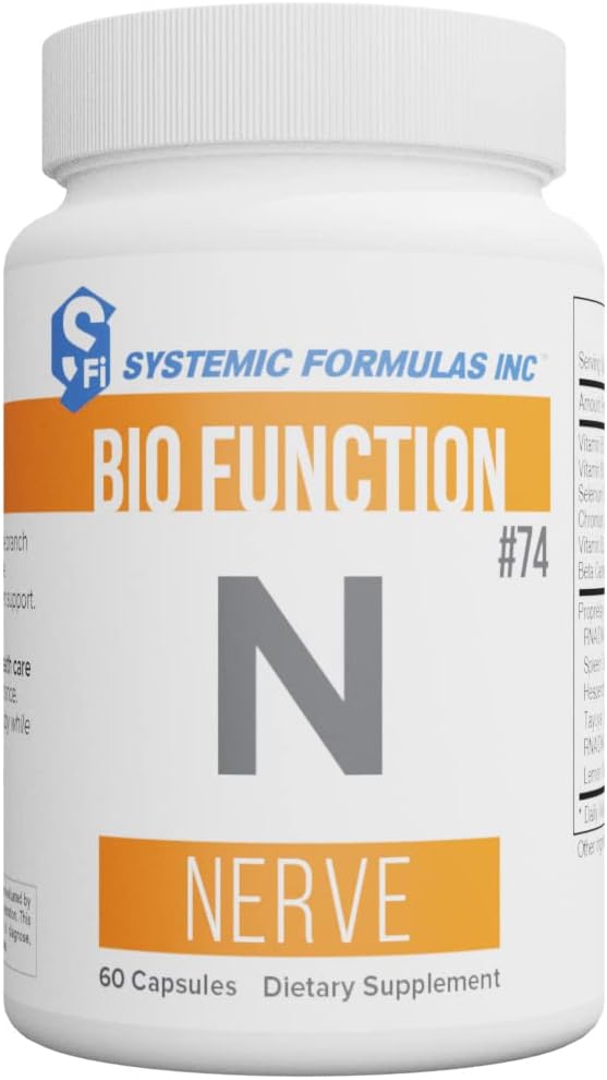 Systemic Formulas Nerve - 60 Cápsulas Bio Function #74. Suplemento de Apoyo Sistémico Nervioso.