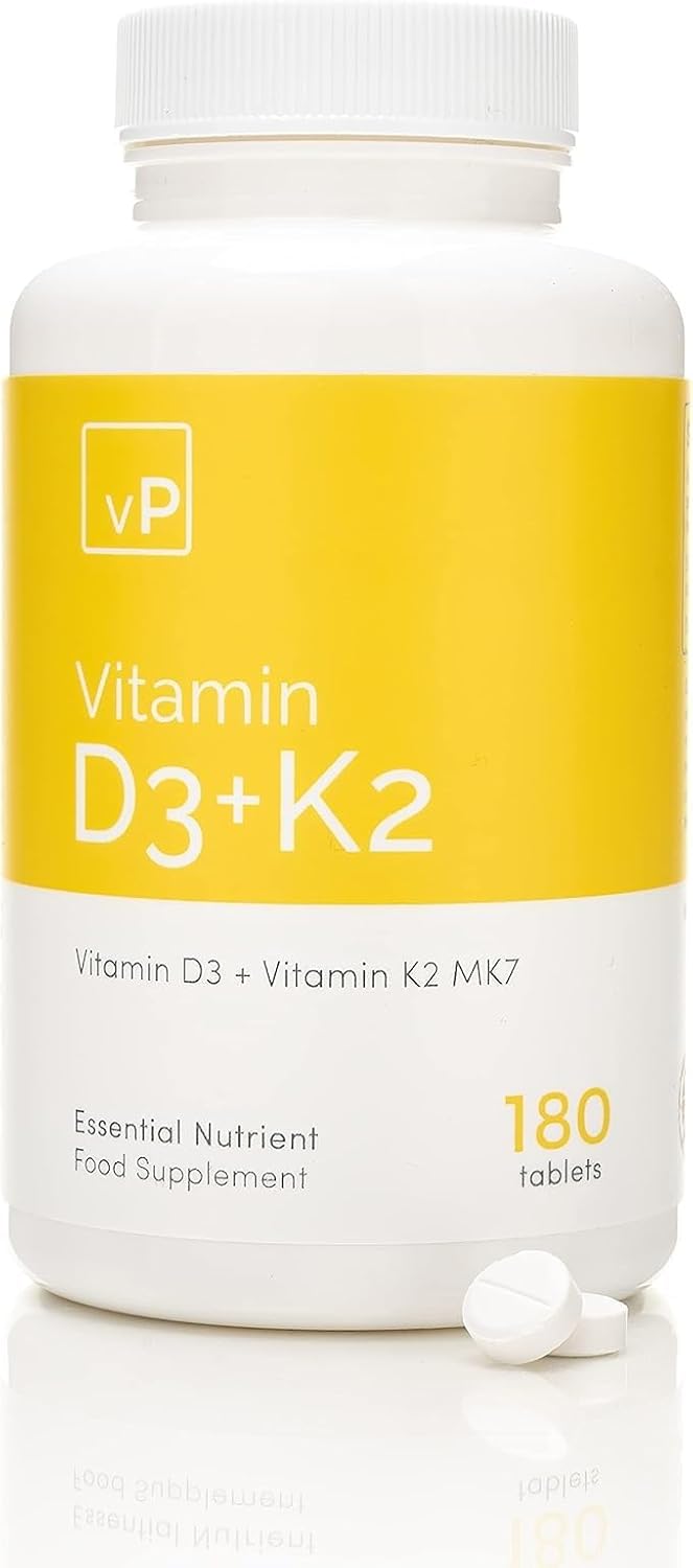 vP Vitality Pro Vitamina D3 4000 UI con Vitamina K2 100 µg, 180 Comprimidos