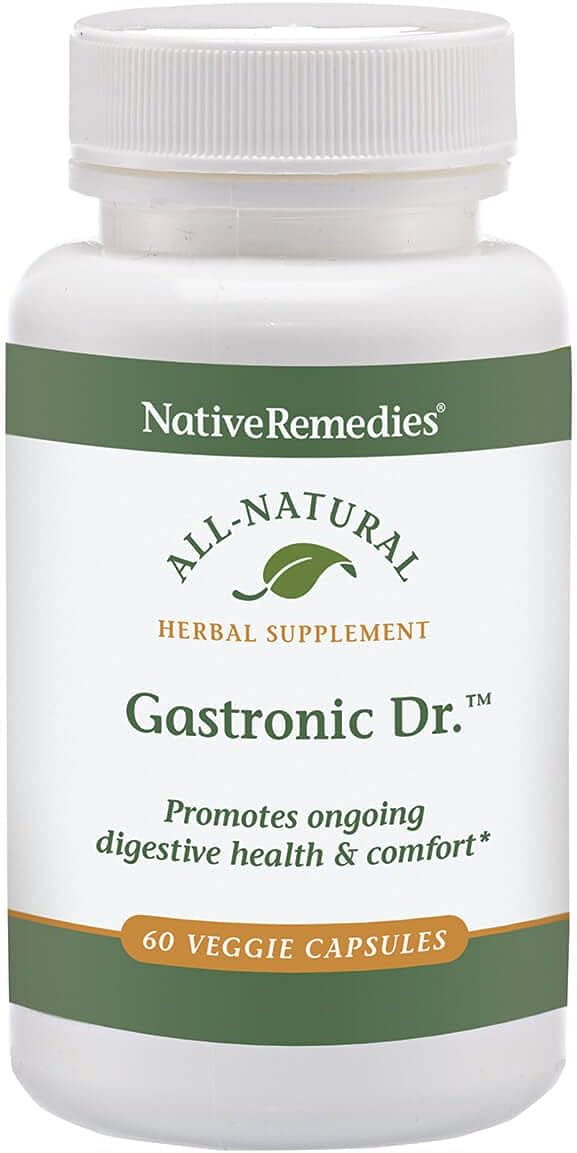 Native Remedies Gastronic Dr. para Perros - Suplemento Herbal Natural para una Digestión Saludable - 60 Cápsulas Veganas