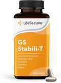 LifeSeasons GS Stabili-T - Suplemento para el Apoyo al Azúcar en Sangre - Circulación y Visión Saludables - con Cromo, Canela, Gymnema, Arándano y Ácido Alfa Lipoico - 90 Cápsulas