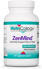 Nutricology ZenMind - 550 mg GABA y 200 mg L-Teanina - Apoyo a la Calma y Relajación - Fórmula no Somnolienta - Cápsulas Vegetarianas - 60 Dosis - 120 Cápsulas