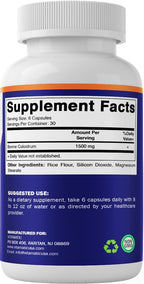 Vitamatic Calostro Bovino 30% IgG Suplemento - 1500 mg por dosis - 180 Cápsulas Vegetales