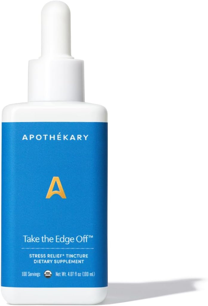 Apothékary Take The Edge Off – Gotas Herbales para el Estrés y la Tensión, Sin Alcohol, 30 ml