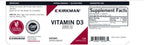 Kirkman Vitamina D3 2000 UI Cápsulas Hipoalergénicas, 120 unidades