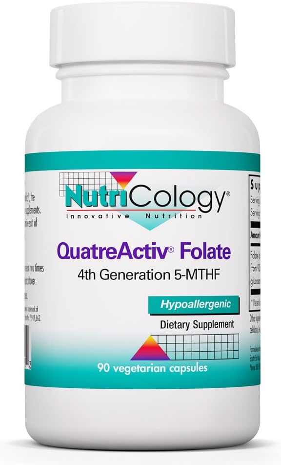 Nutricology QuatreActiv Folate - 833 mcg DFE (Quatrefolic) - 90 Cápsulas