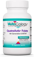 Nutricology QuatreActiv Folate - 833 mcg DFE (Quatrefolic) - 90 Cápsulas