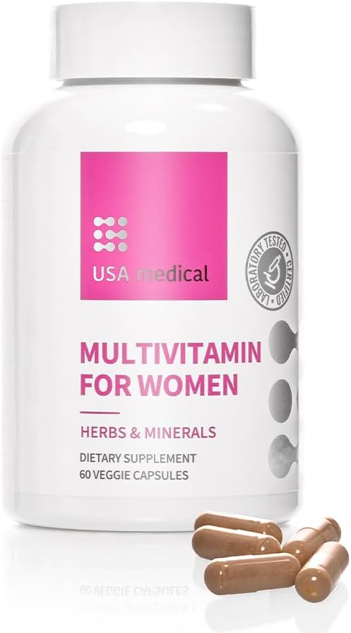 Fórmula Diaria para Mujeres Multivitamínico - Vitaminas, Minerales y Mezcla de Apoyo Femenino | 60 Cápsulas
