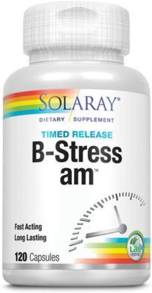 Solaray B Stress AM Complejo B con Liberación en Dos Fases | 120 Cápsulas