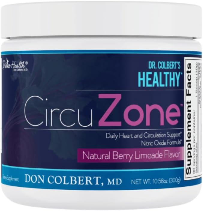 Dr. Colbert, MD CircuZone Powder | Divine Health | Sabor Berry Limeade | Óxido Nítrico | 300 g