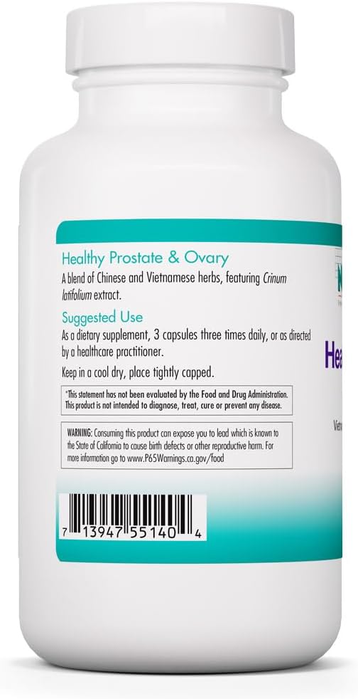NutriCology Healthy Prostate & Ovary - Mezcla Herbal con Crinum Latifolium - 180 Cápsulas