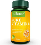 Na'trition Vitamina C Pura Cápsulas Vegetarianas 1500 mg por Ración | Suplemento para el Sistema Inmunológico y Antioxidante | No GMO y Sin Gluten | 50 Días