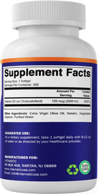 Vitamatic Vitamina D3 5000 UI con Aceite de Oliva – 500 Cápsulas Blandas Mini