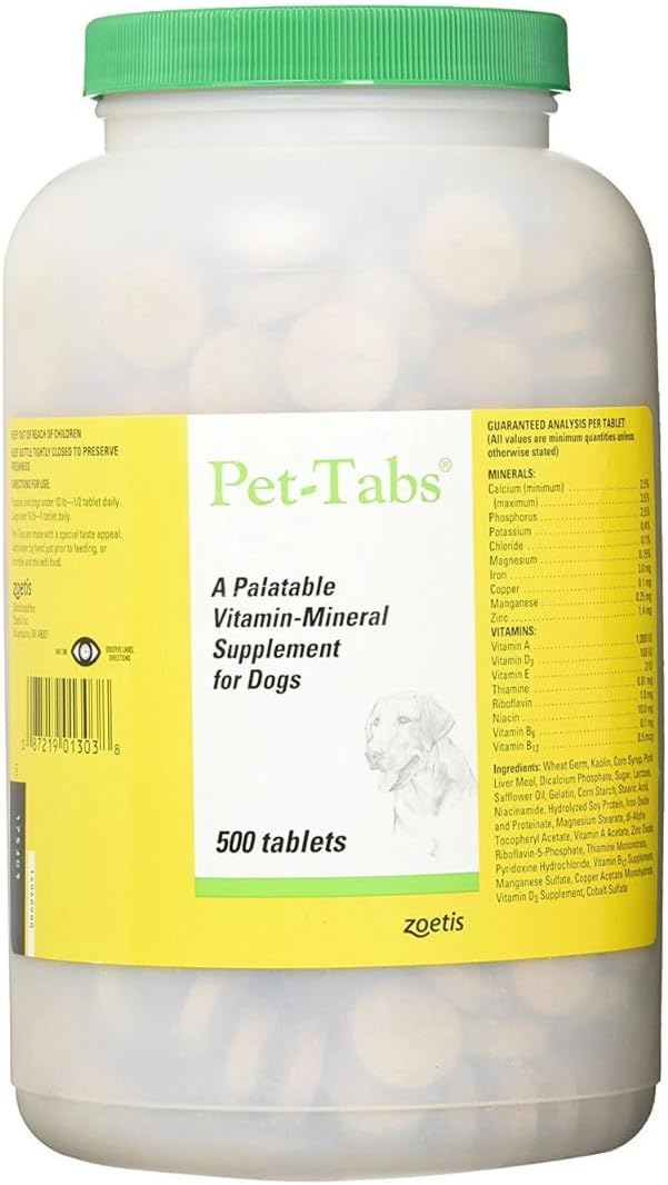 Pet Tabs para Perros - 500 Comprimidos Masticables