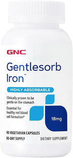 GNC Gentlesorb Iron 18mg - 90 Cápsulas Vegetarianas