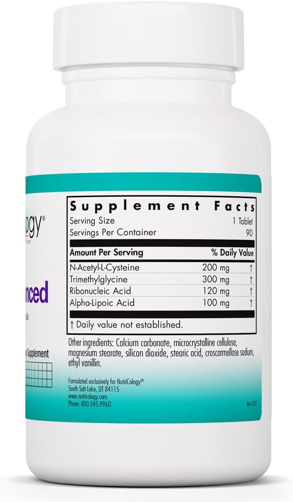 NutriCology NAC Enhanced - N-Acetil-L-Cisteína - Apoyo Antioxidante e Inmunológico - 90 Comprimidos