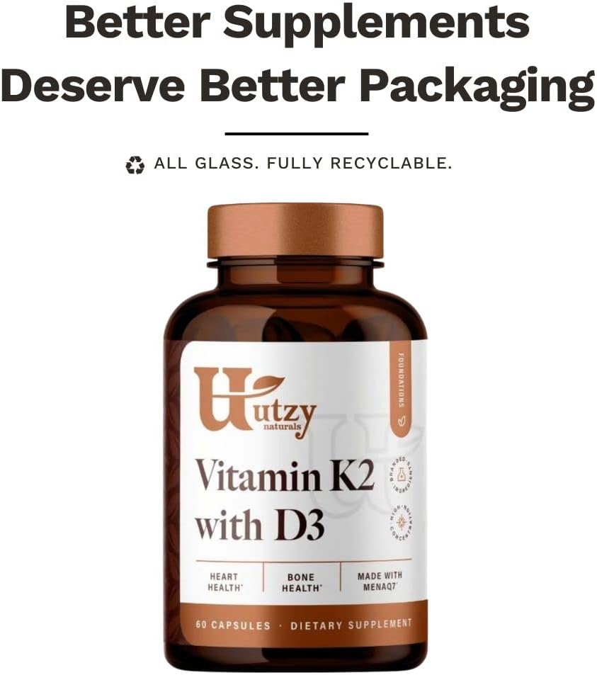 Vitamina D3+K2 5000 UI 45 mcg MenaQ7 | Utzy Naturals