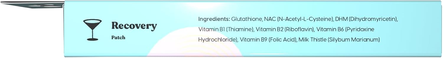 The Patch Brand Parches de Recuperación | Apoyo para la Mañana Siguiente con Vitamina B1, DHM, Glutatión | Imprescindibles para Fiestas y Viajes | Parches Resistentes al Agua de Larga Duración