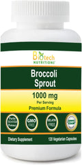 Biotech Nutritions Broccoli Sprout 1000 mg Serving 120 Vegetable Capsules