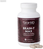 BrainMD Brain T-Max - Suplemento Natural de Apoyo a la Testosterona con Tribulus Terrestris y Fenugreek - 60 Cápsulas