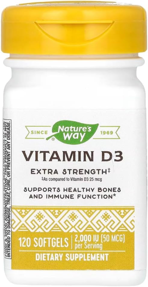 Nature's Way Vitamin D3 2000 IU - 120 Softgels