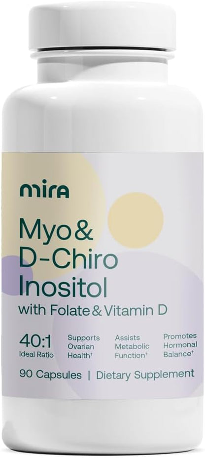 MIRA Suplemento para SOP con Myo Inositol y D-Chiro Inositol 40:1 - 90 Cápsulas – Image 6
