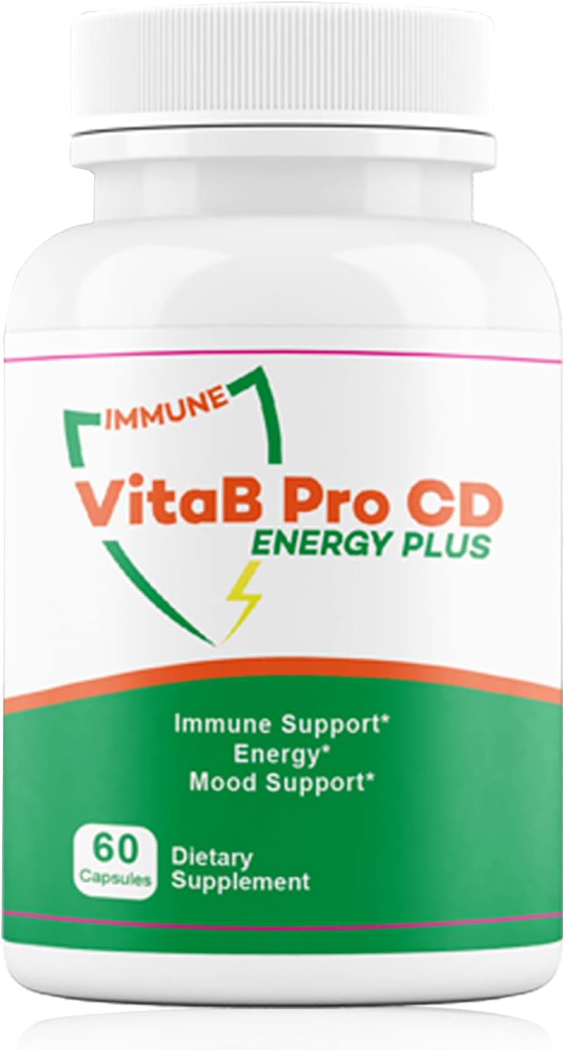 VitaB Pro CD Energy Plus – 6 en 1 Potenciador Natural de Energía e Inmunidad, Equilibrio del Estado de Ánimo