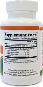Wellness Resources Daily Super E - Vitamin E Complex with Tocotrienols, 90 Capsules