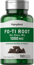 Piping Rock Extracto de Raíz Fo-Ti (He Shou Wu) - 180 Cápsulas