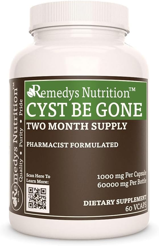 Cyst Be Gone | 1000 mg, 60 Cápsulas Veganas - Suplemento Herbal