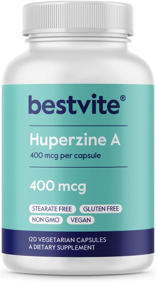 BESTVITE Huperzina A 400mcg - 120 Cápsulas Veganas
