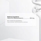 Biogenique Vitamina B12 Metilcobalamina 500 mcg - 90 Cápsulas