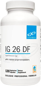 XYMOGEN IG 26 DF - Cápsulas de Inmunoglobulinas sin Lácteos para la Salud Intestinal e Inmune - Derivadas de Huevo Hiperinmune - 120 Cápsulas