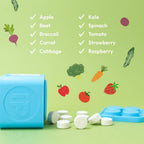Multivitamínico Infantil UpRight Nutrition | 30 Días | Masticable Sin Azúcar | 17 Vitaminas y Minerales + 50mg de Frutas y Verduras
