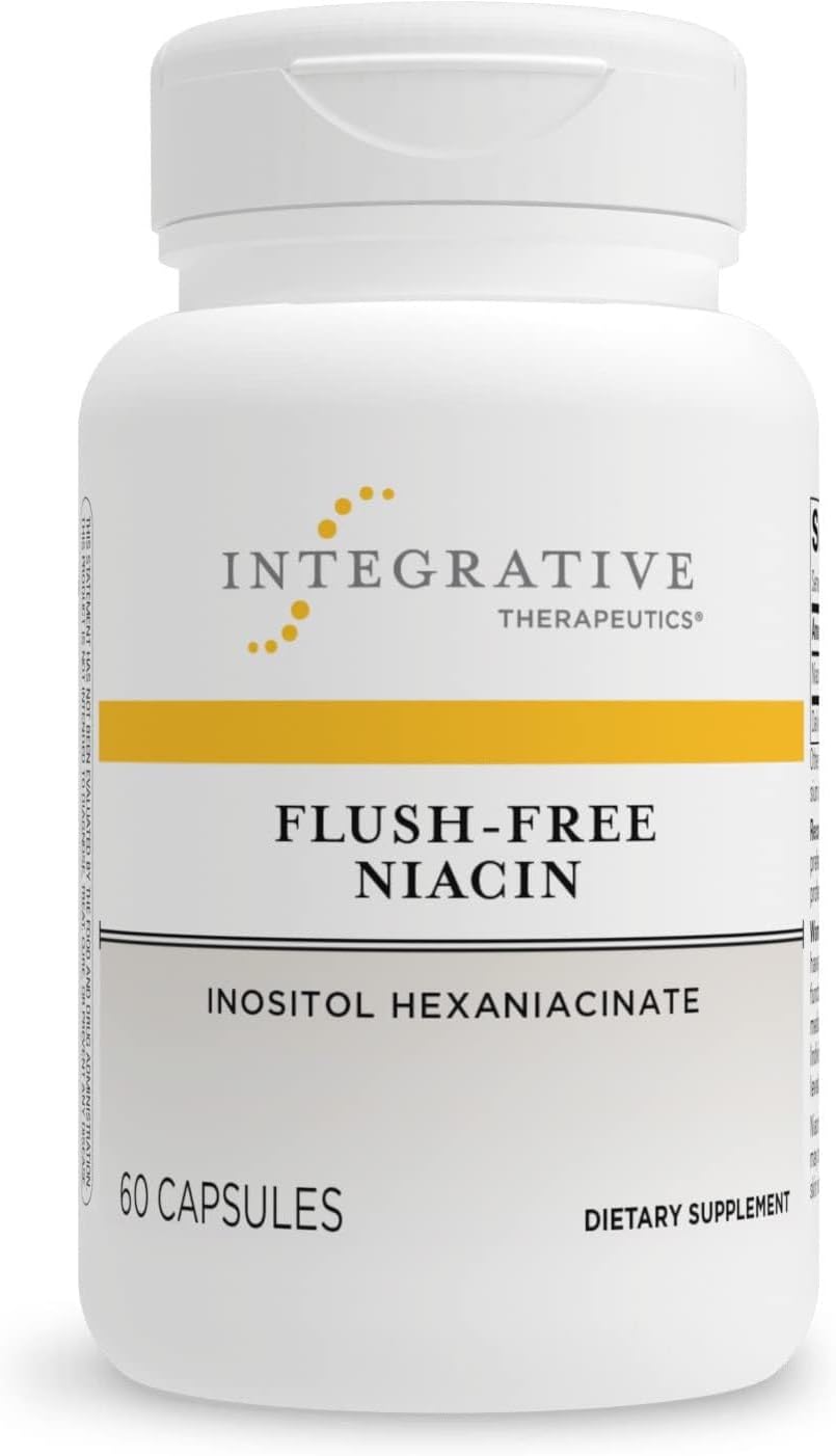 Integrative Therapeutics Flush-Free Niacin - 60 Cápsulas - Suplemento de Vitamina B3 Sin Sofocos