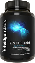 5-MTHF Methylfolate 1 mg, Quatrefolic® | 120 Cápsulas | Complemento Alimenticio con Folato Activado
