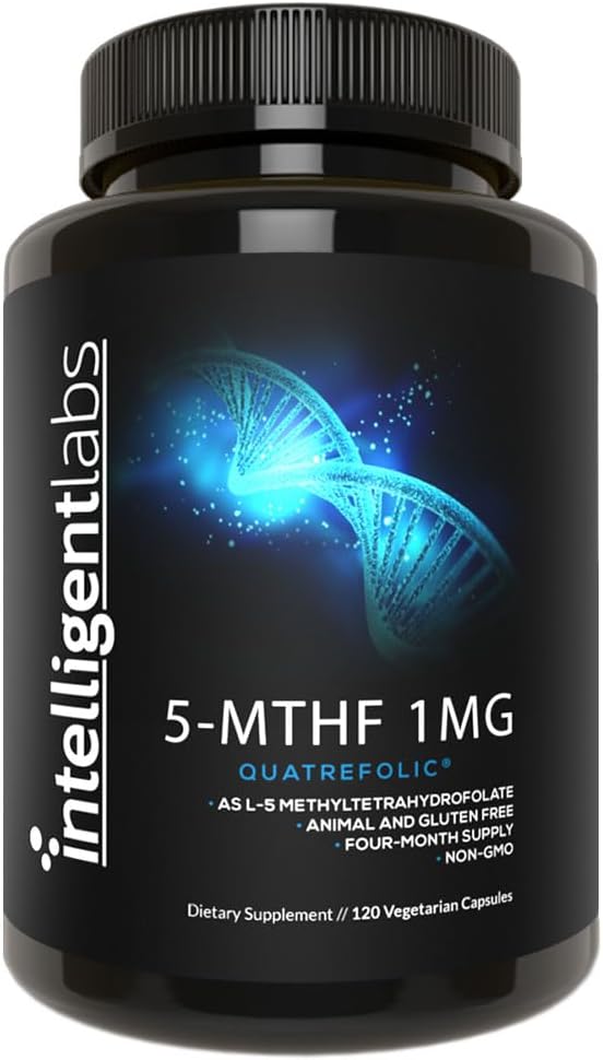5-MTHF Methylfolate 1 mg, Quatrefolic® | 120 Cápsulas | Complemento Alimenticio con Folato Activado