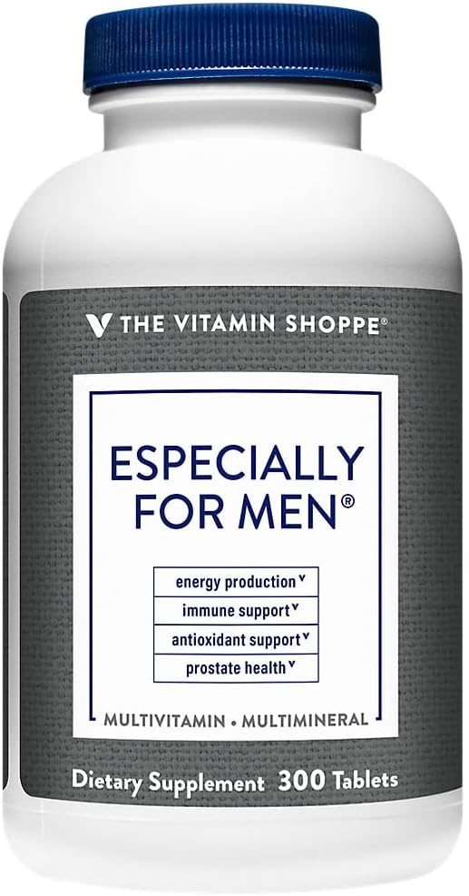 The Vitamin Shoppe Men's Multivitamin - Daily Complex with Essential Vitamins and Minerals, Gluten-Free, 300 Tablets