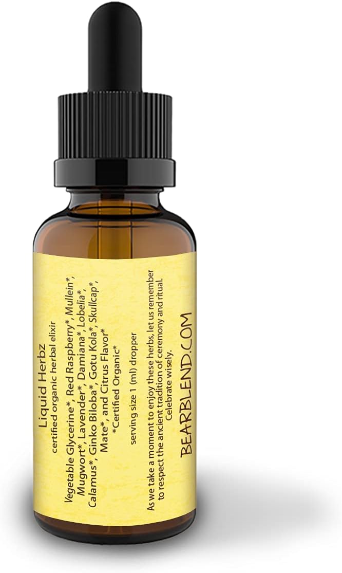 Bear Blend Liquid Herbz — Vizion — Sabor a Cítricos — Elixir Herbal Orgánico — 30 ml