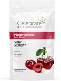 Celebrate Vitamins Multivitamínico Bariátrico en Pastillas Blandas - Vitaminas y Minerales Esenciales, Sin Azúcar ni Gluten - Para Bypass Gástrico y Gastrectomía en Manga - Cereza (60 unidades)