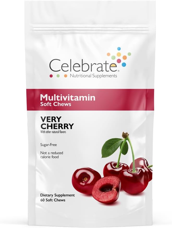 Celebrate Vitamins Multivitamínico Bariátrico Soft Chews - Cherry - 180 chews