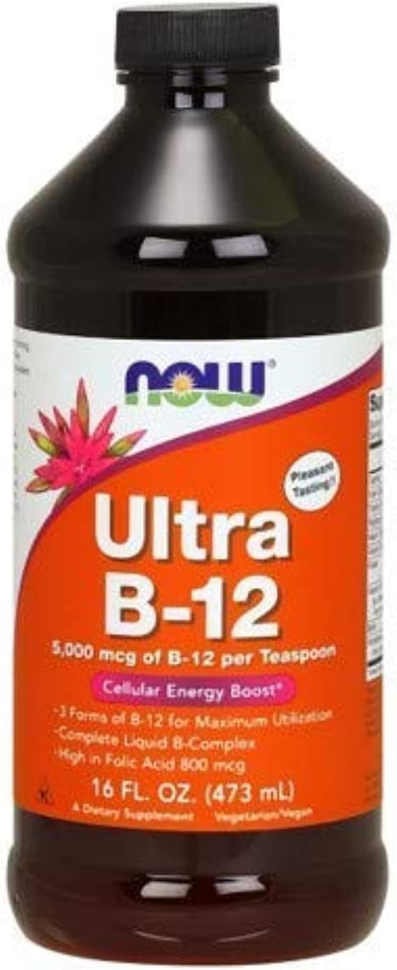 NOW Foods Ultra B-12 Líquido 5000 mcg - 2x473 ml